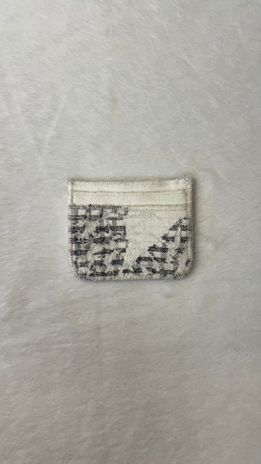 White denim cardholder