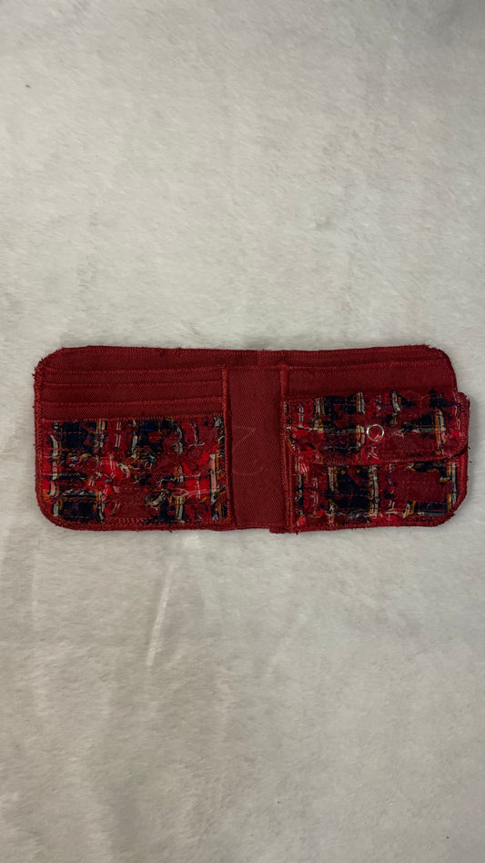 Red flannel wallet