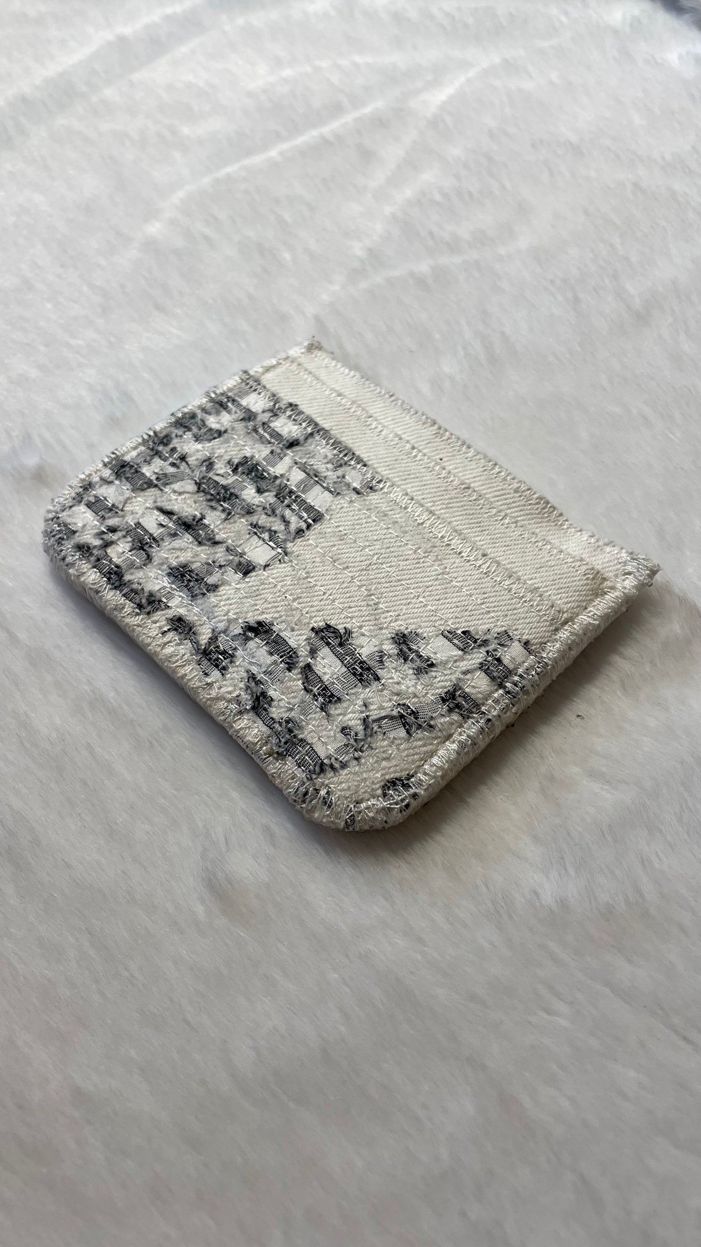 White denim cardholder