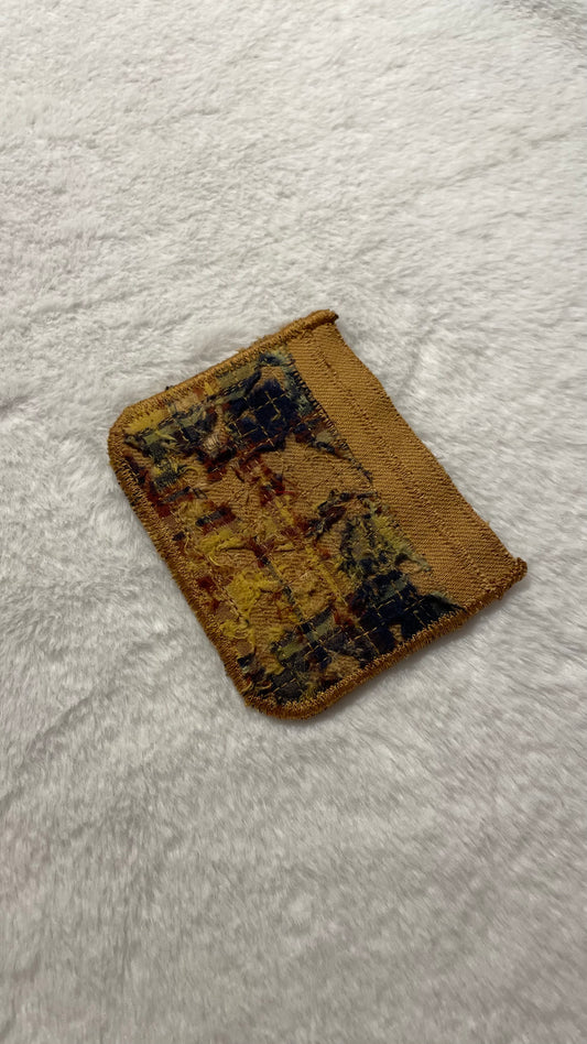 Yellow flannel cardholder