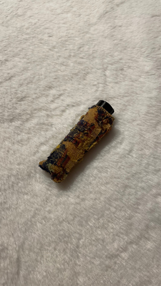 Yellow flannel lighter sleeve