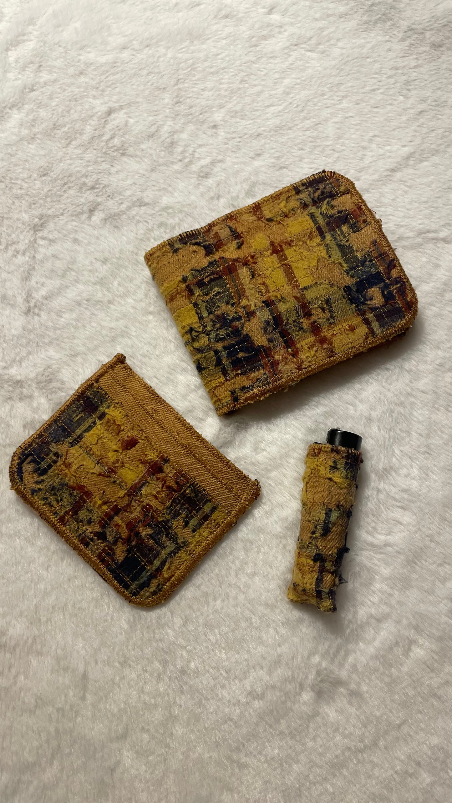 Yellow flannel lighter sleeve