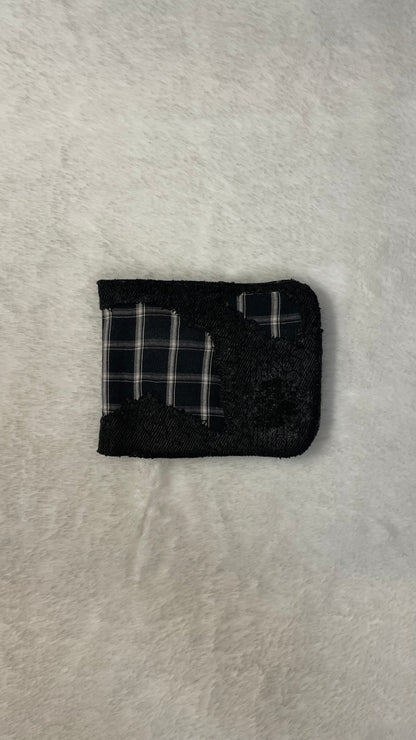 Black flannel wallet