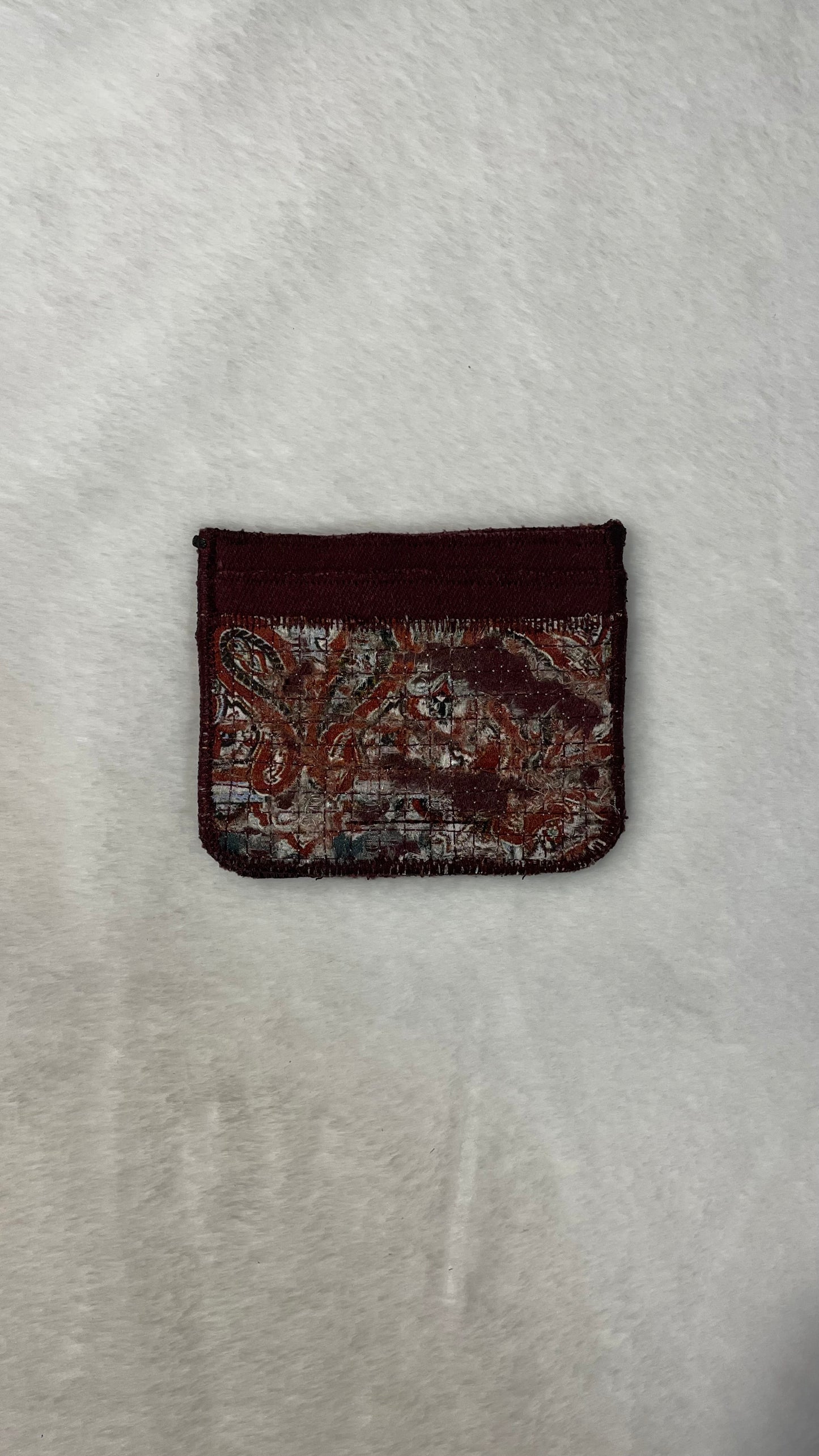 slashed denim cardholder