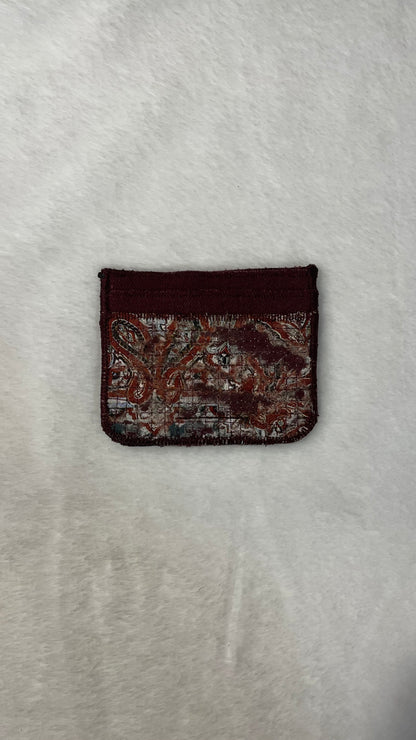 slashed denim cardholder