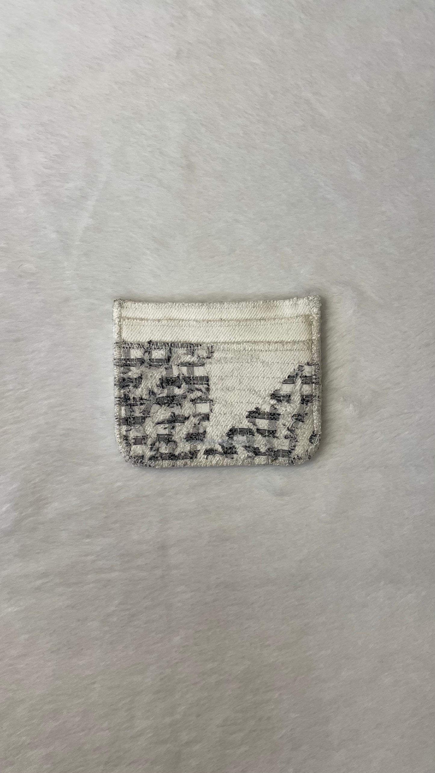 White denim cardholder