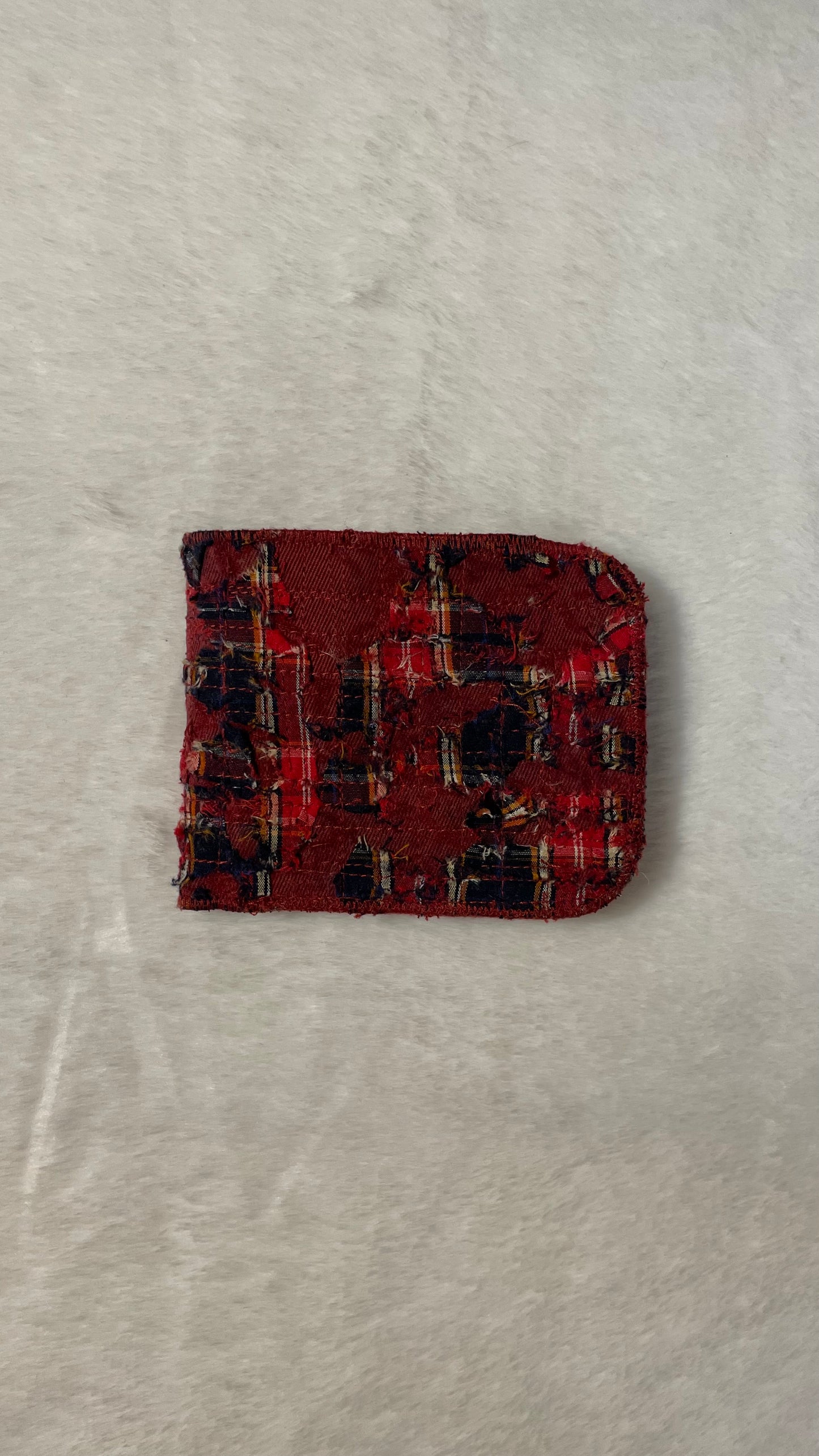 Red flannel wallet