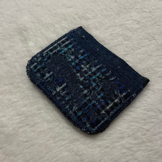 Blue flannel cardholder