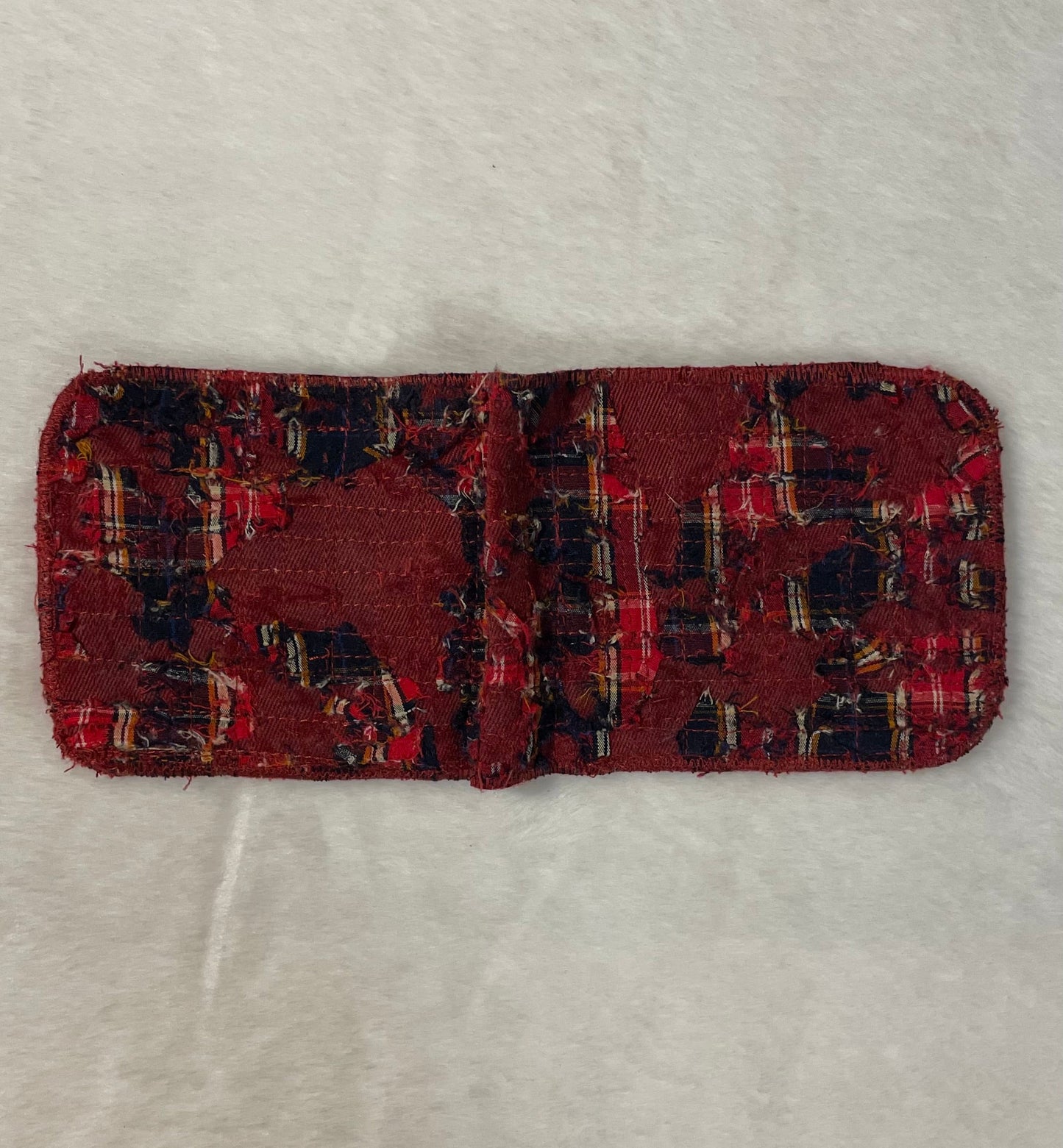Red flannel wallet