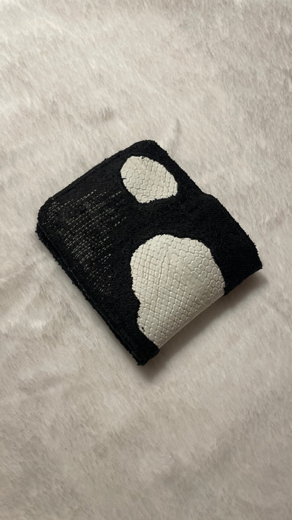 Black and white wallet