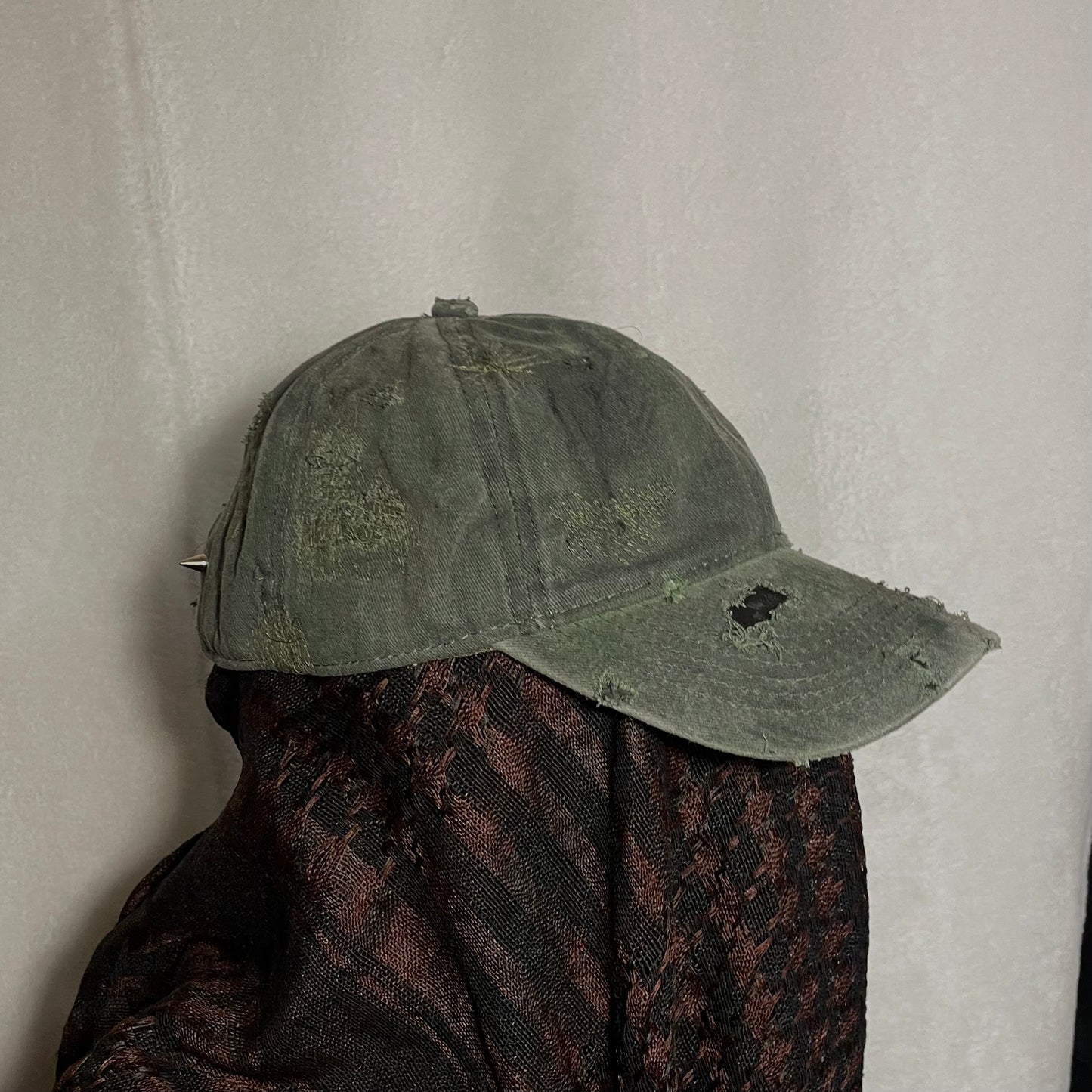 Green denim hat