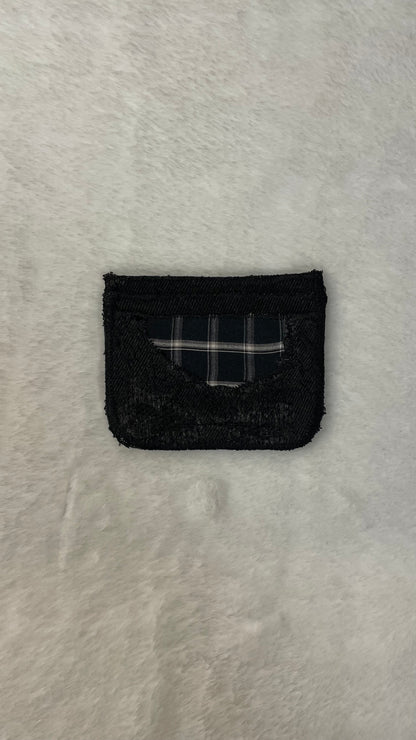 Black flannel cardholder