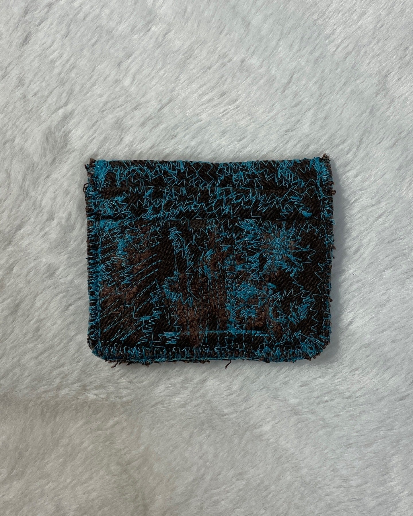 Electric denim cardholder