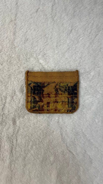 Yellow flannel cardholder