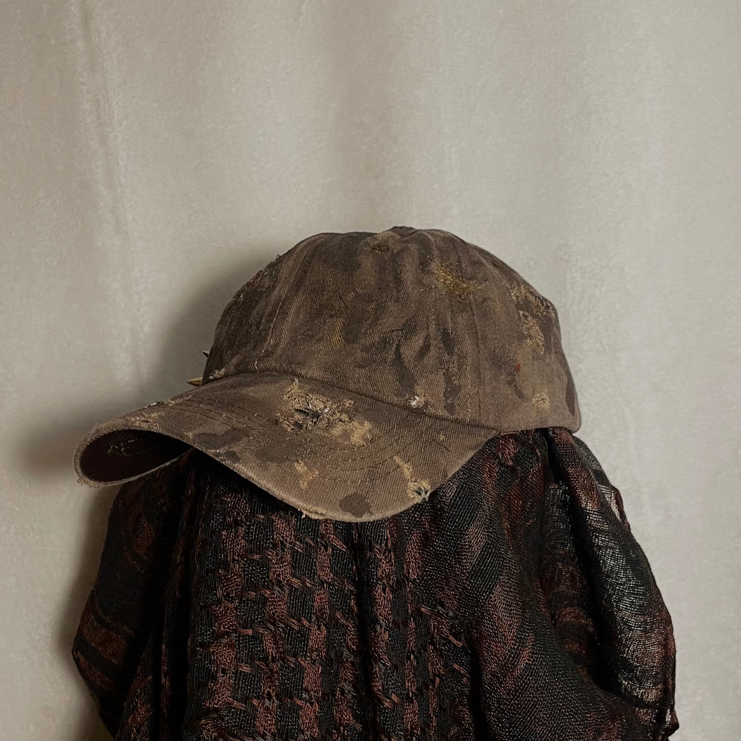 Brown denim hat