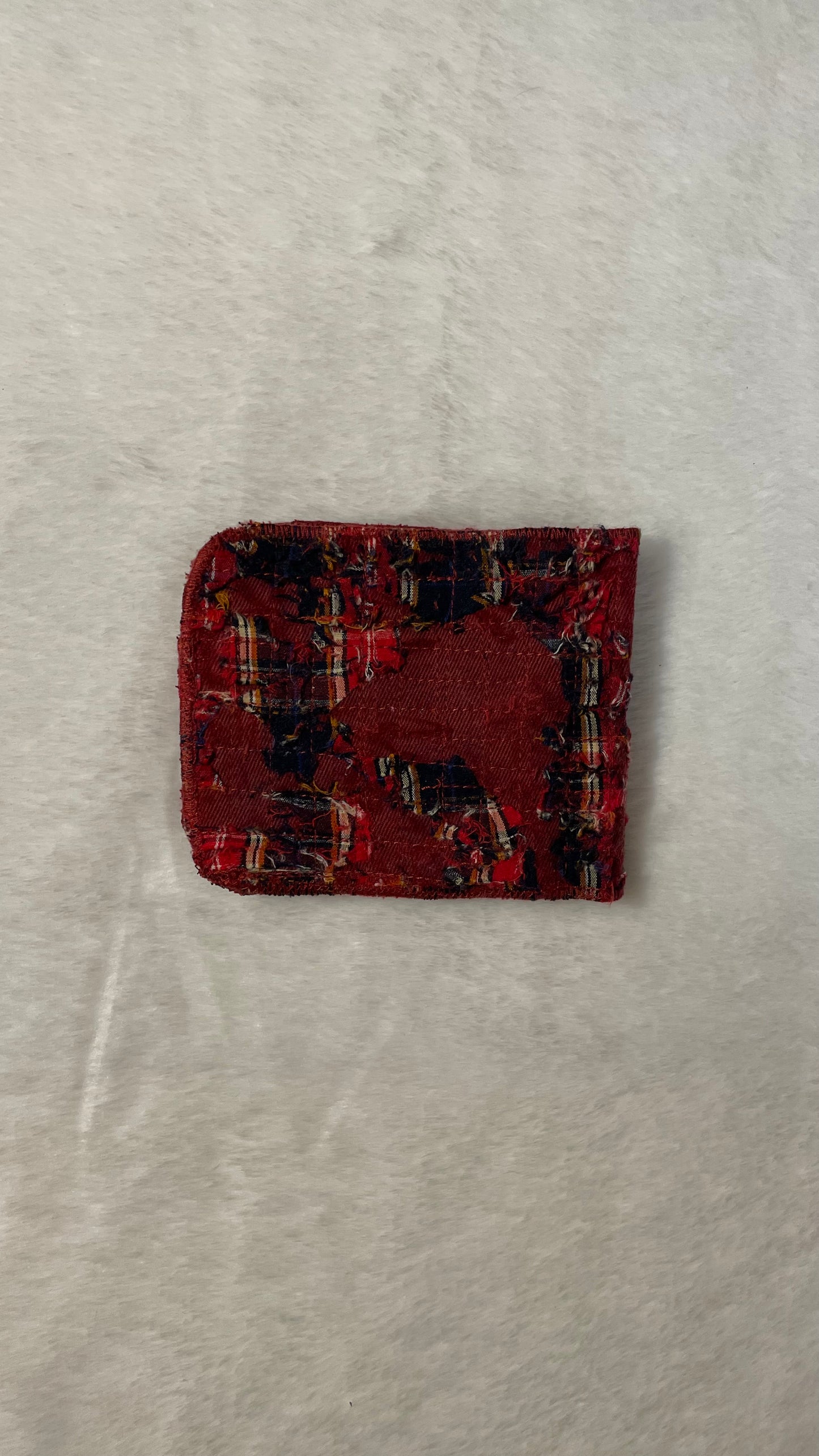 Red flannel wallet