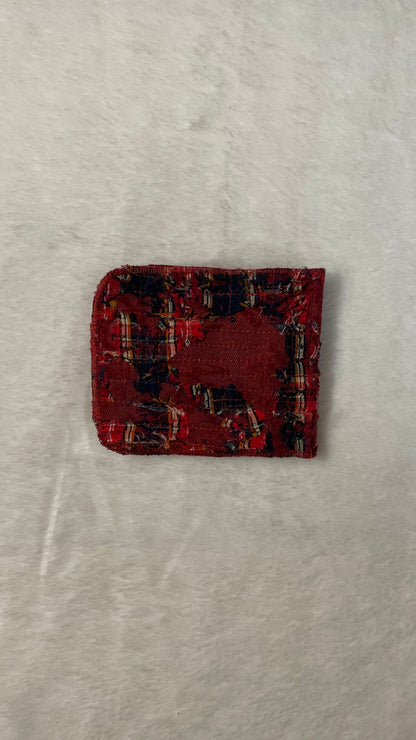Red flannel wallet