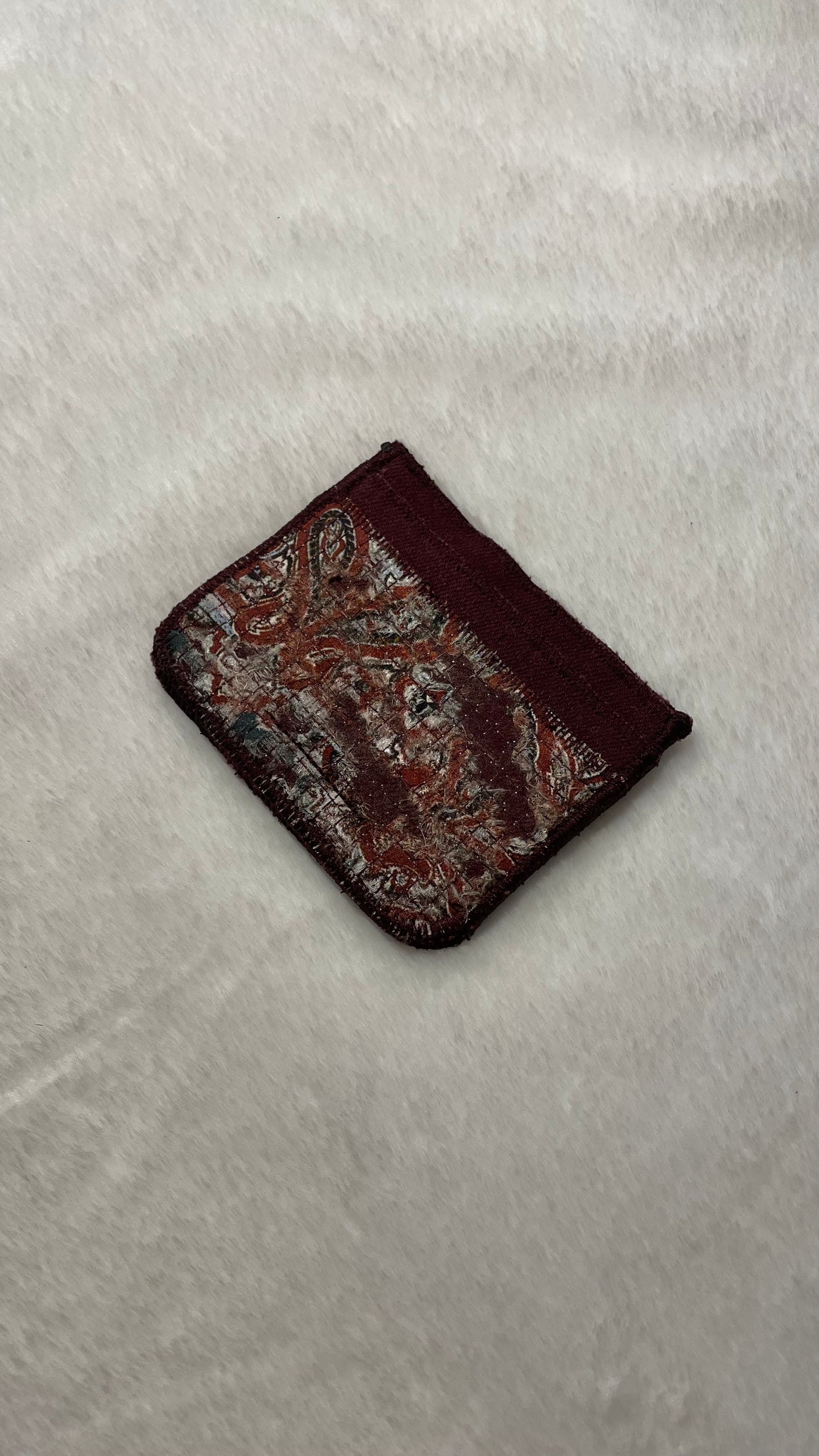 slashed denim cardholder