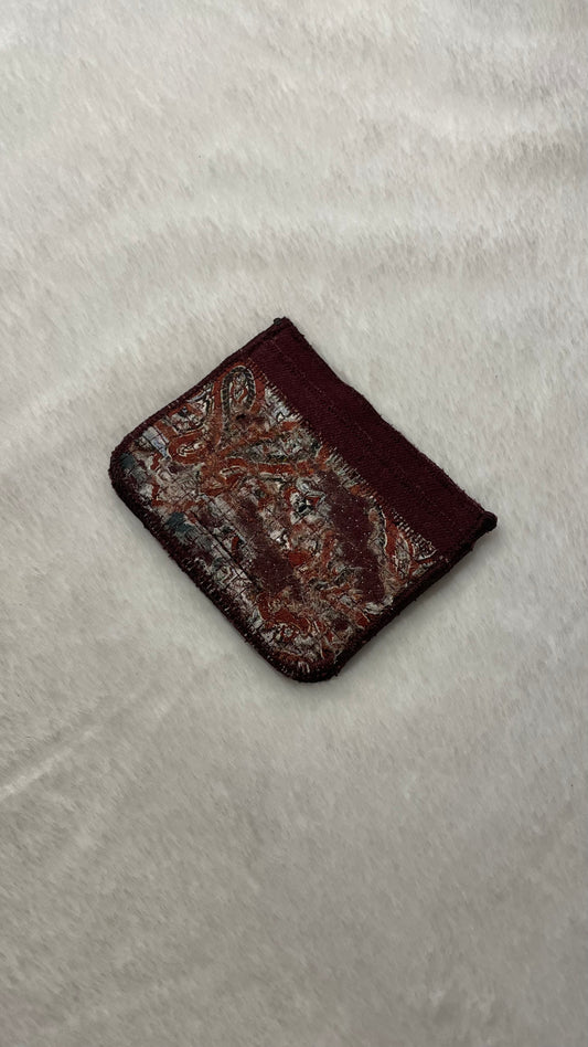 slashed denim cardholder