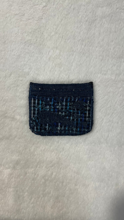Blue flannel cardholder
