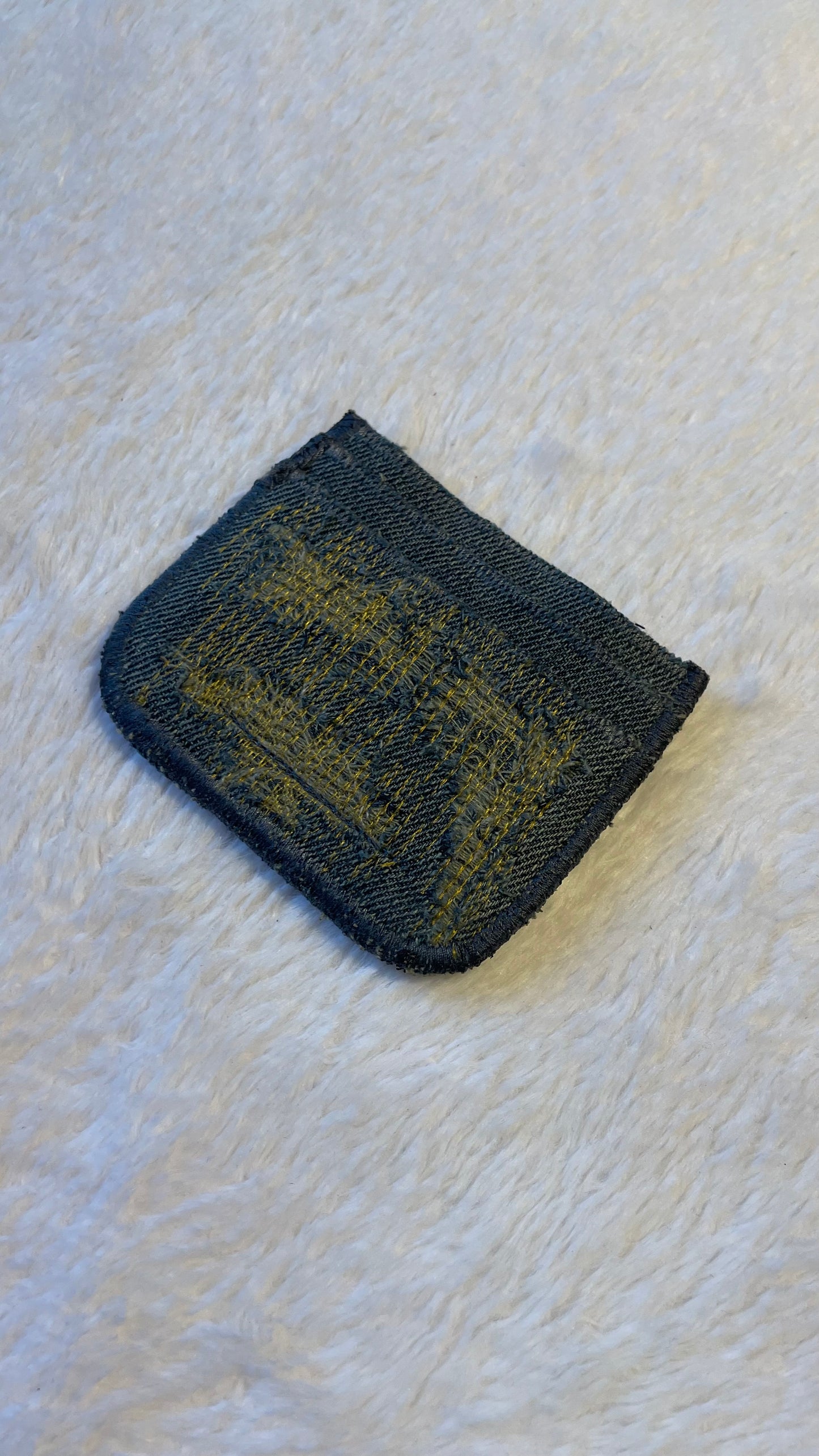 Blue gold stitches denim cardholder