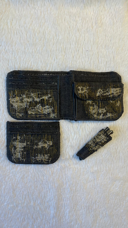 Gold stitches denim lighter sleeve