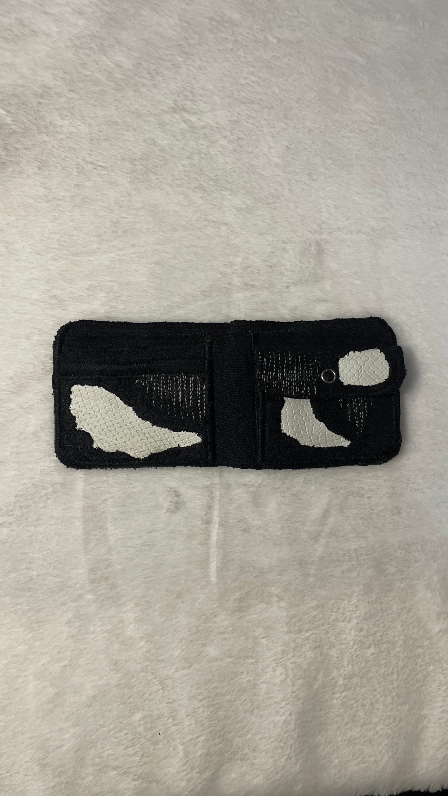 Black and white wallet