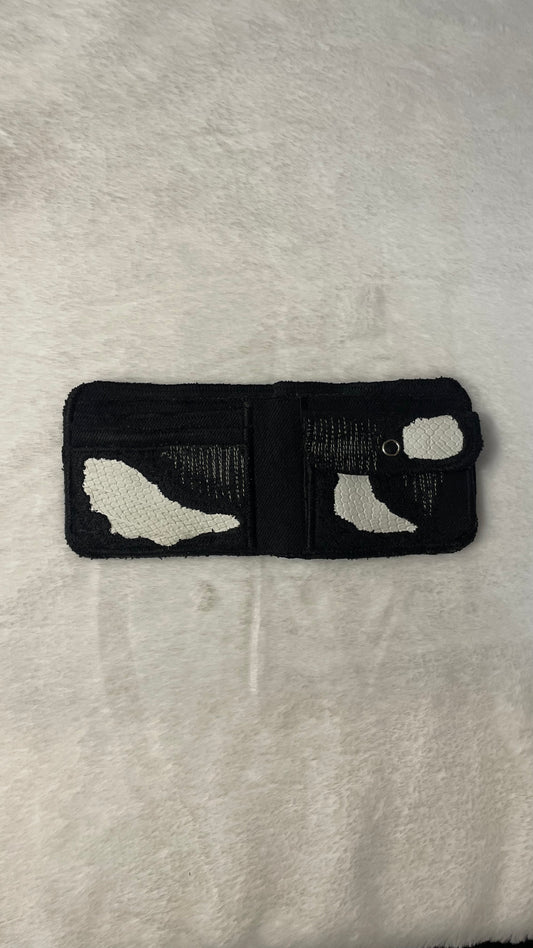 Black and white wallet