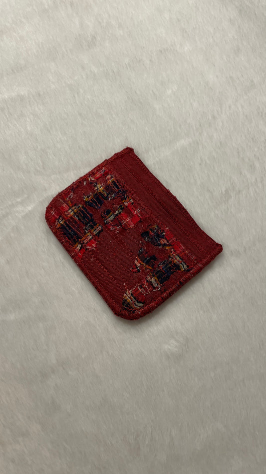 Red flannel cardholder