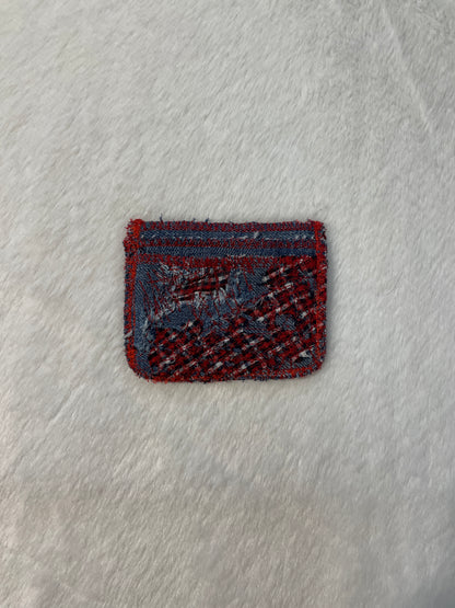Blue flannel cardholder