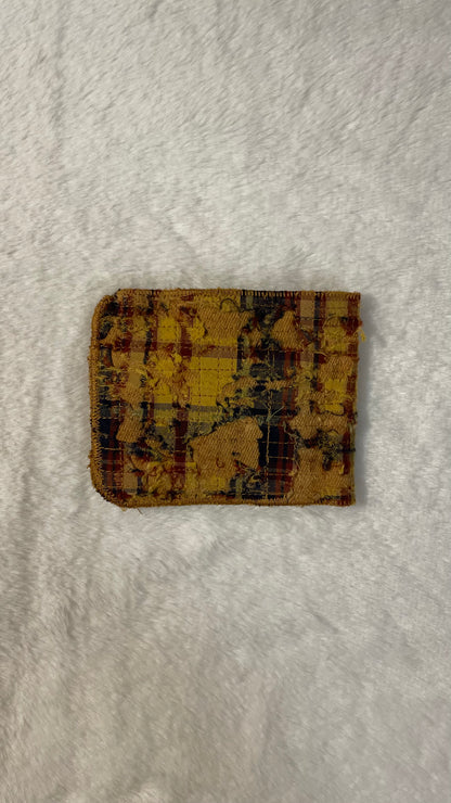 Yellow flannel wallet