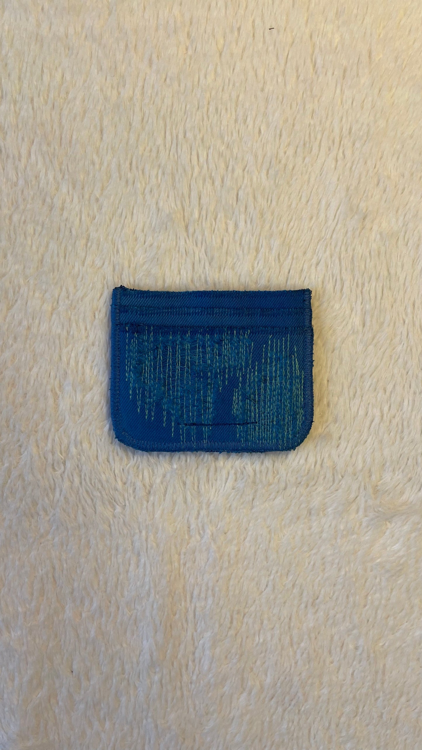 Blue denim cardholder