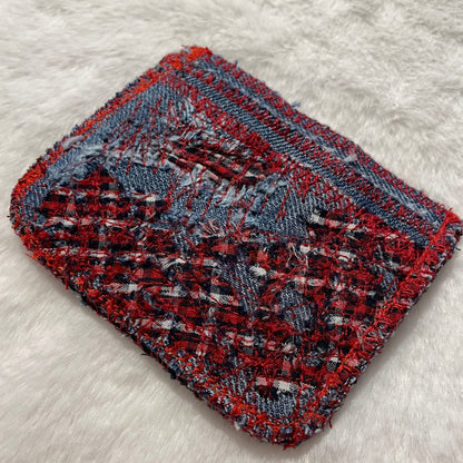 Blue flannel cardholder