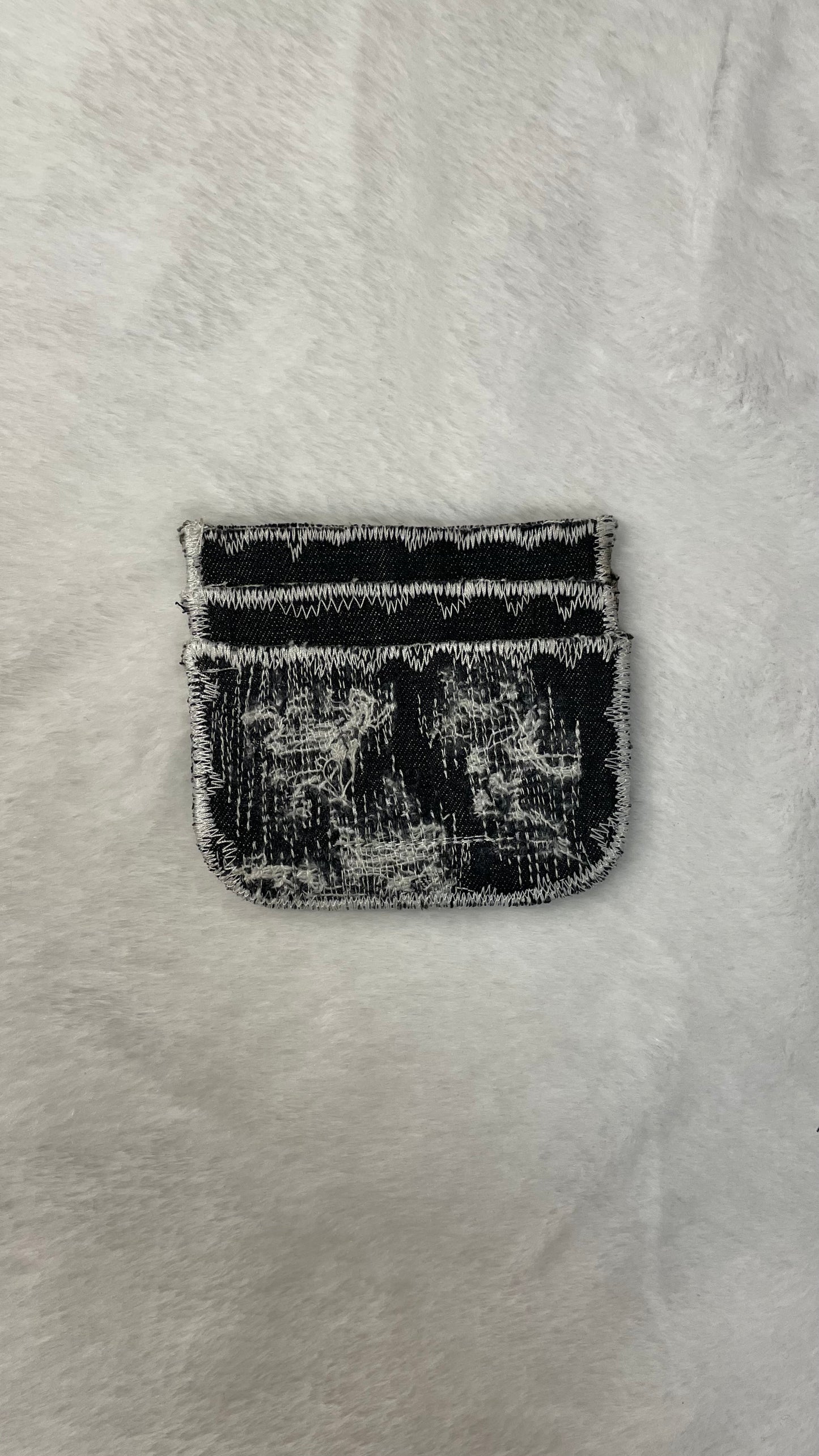 Navy denim cardholder