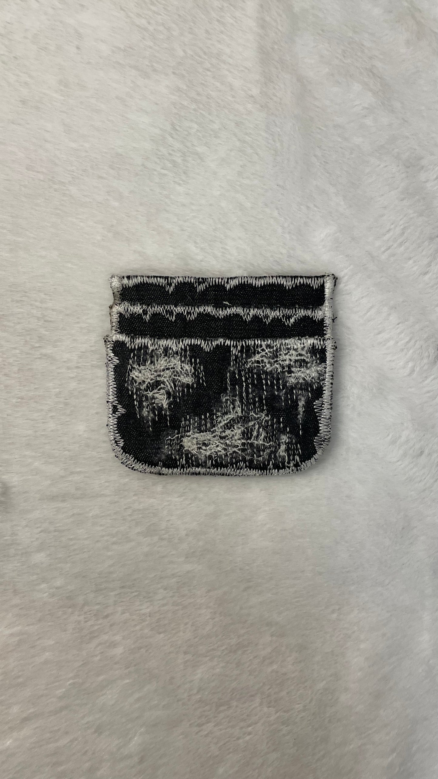 Navy denim cardholder