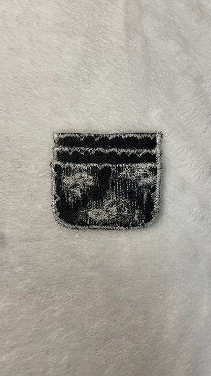 Navy denim cardholder