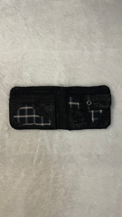 Black flannel wallet