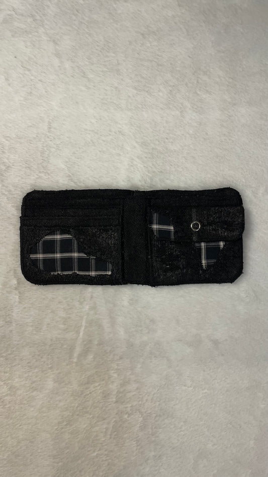 Black flannel wallet