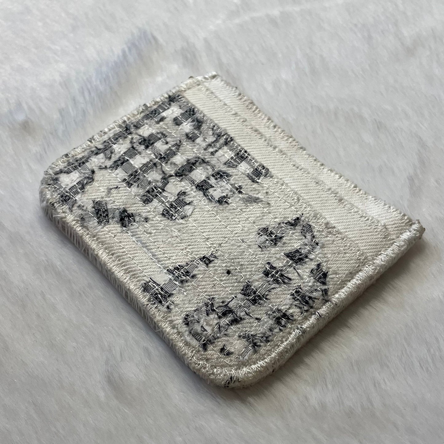 White denim cardholder