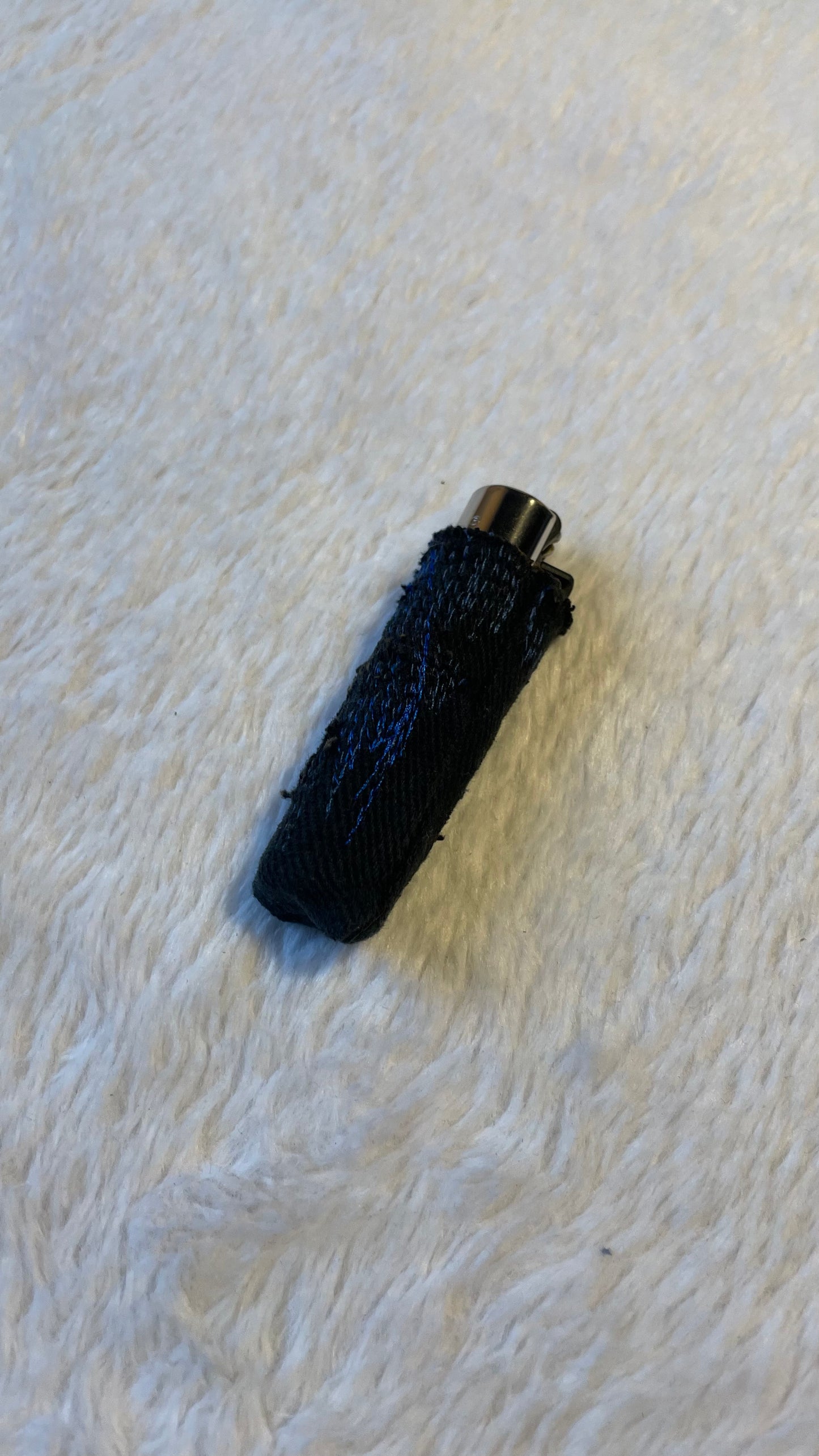 Blue stitches denim lighter sleeve