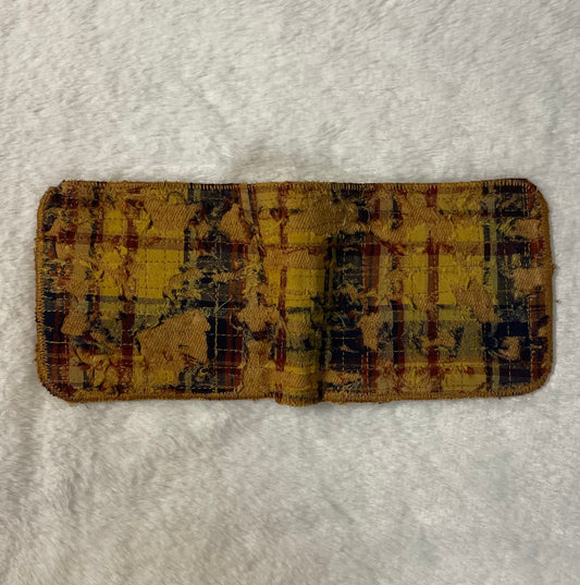 Yellow flannel wallet
