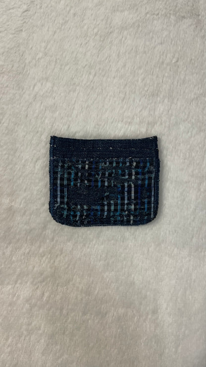 Blue flannel cardholder