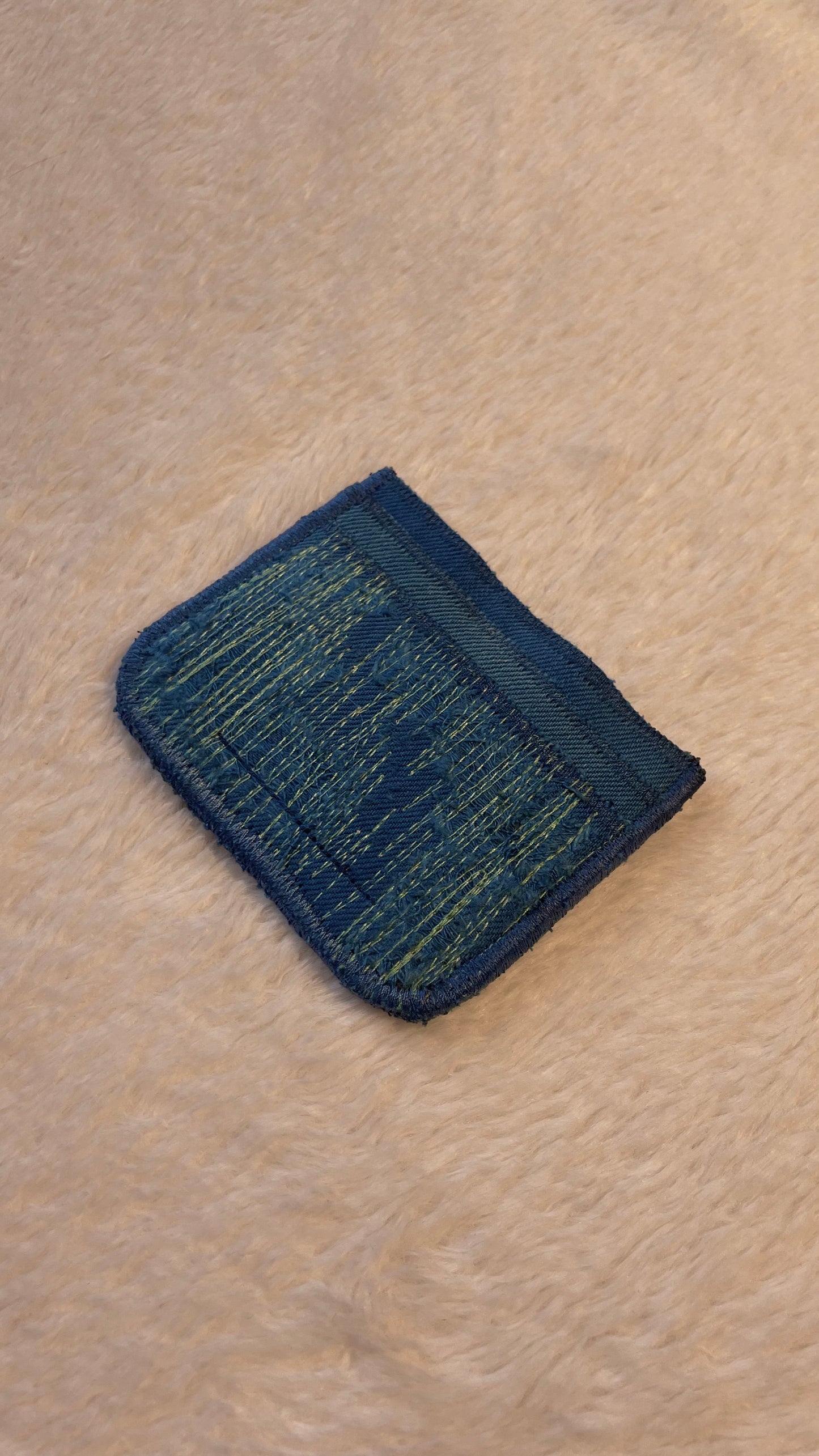 Blue denim cardholder