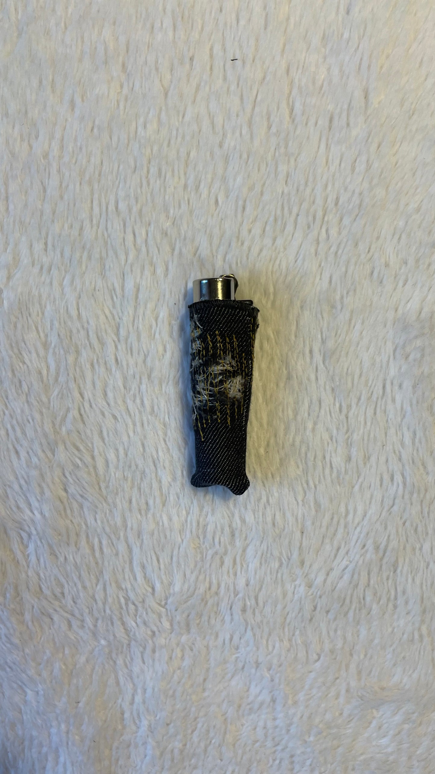 Gold stitches denim lighter sleeve