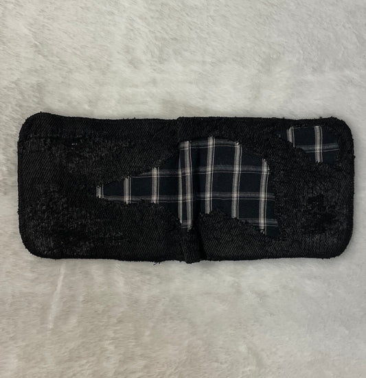 Black flannel wallet