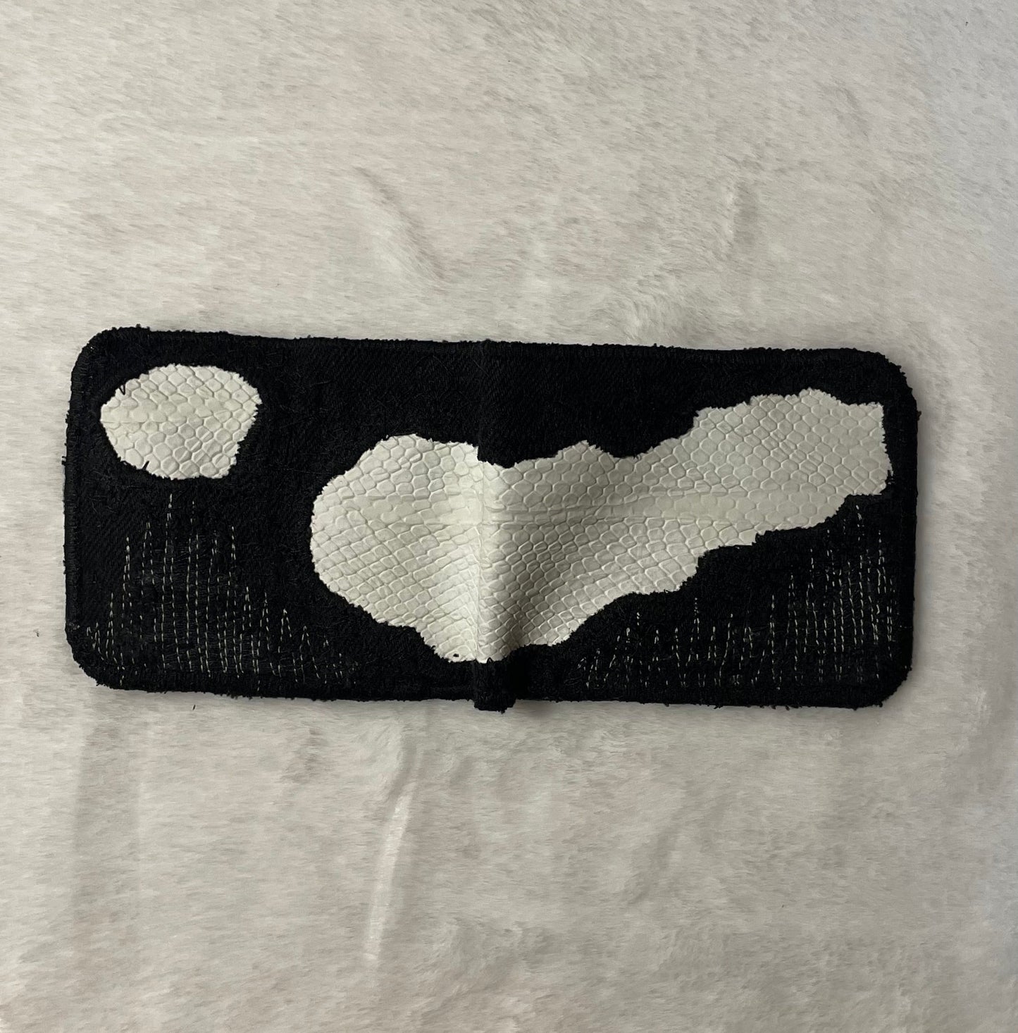 Black and white wallet
