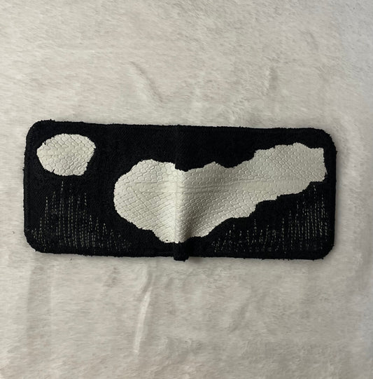 Black and white wallet