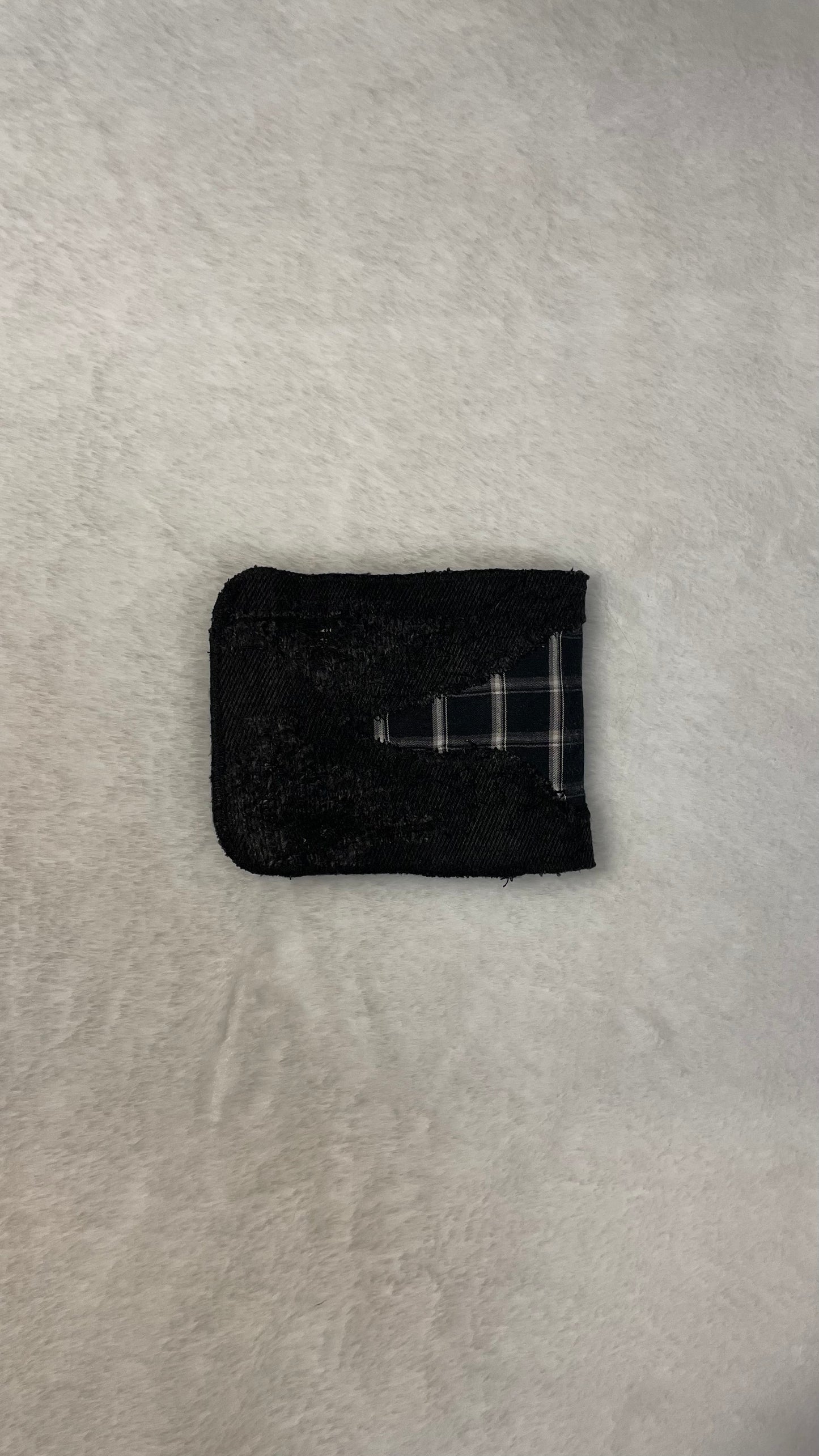 Black flannel wallet